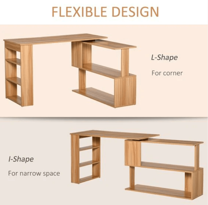 Adjustable desk to different positions wood brown - Saveit
