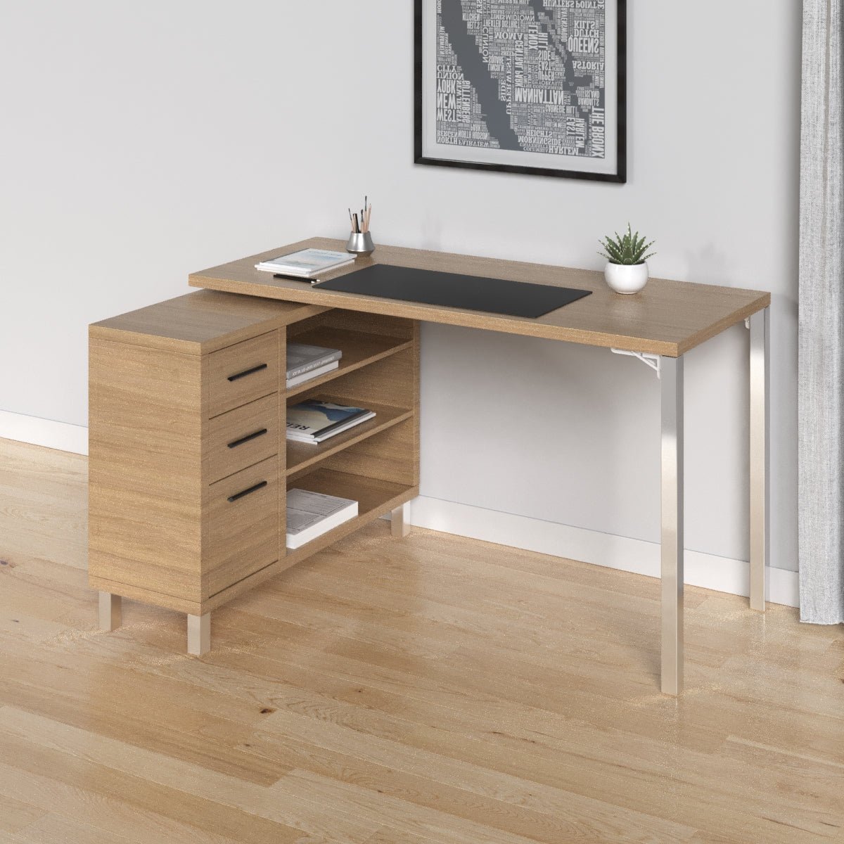 Custom L - Shape Rotating Desk - Saveit
