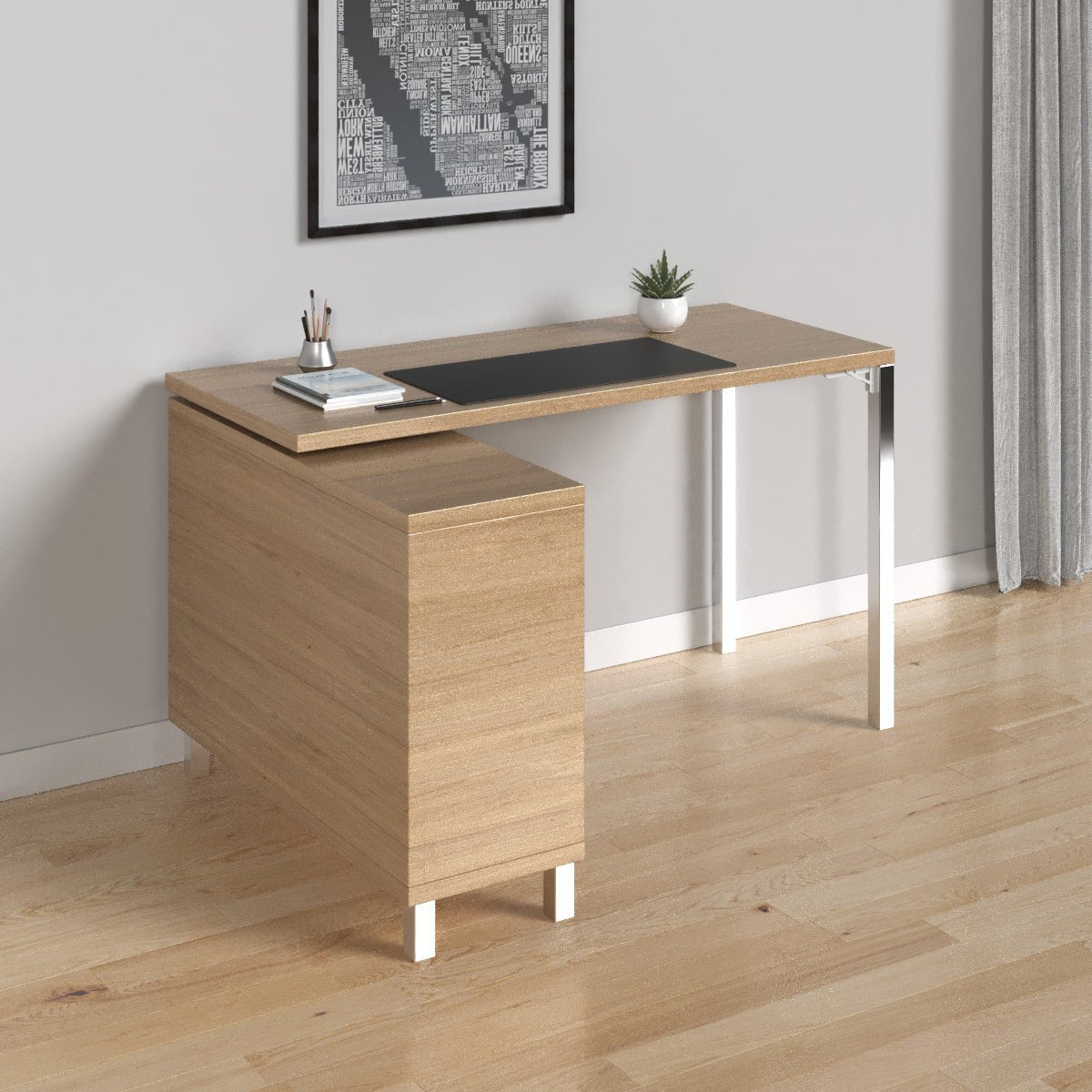 Custom L - Shape Rotating Desk - Saveit