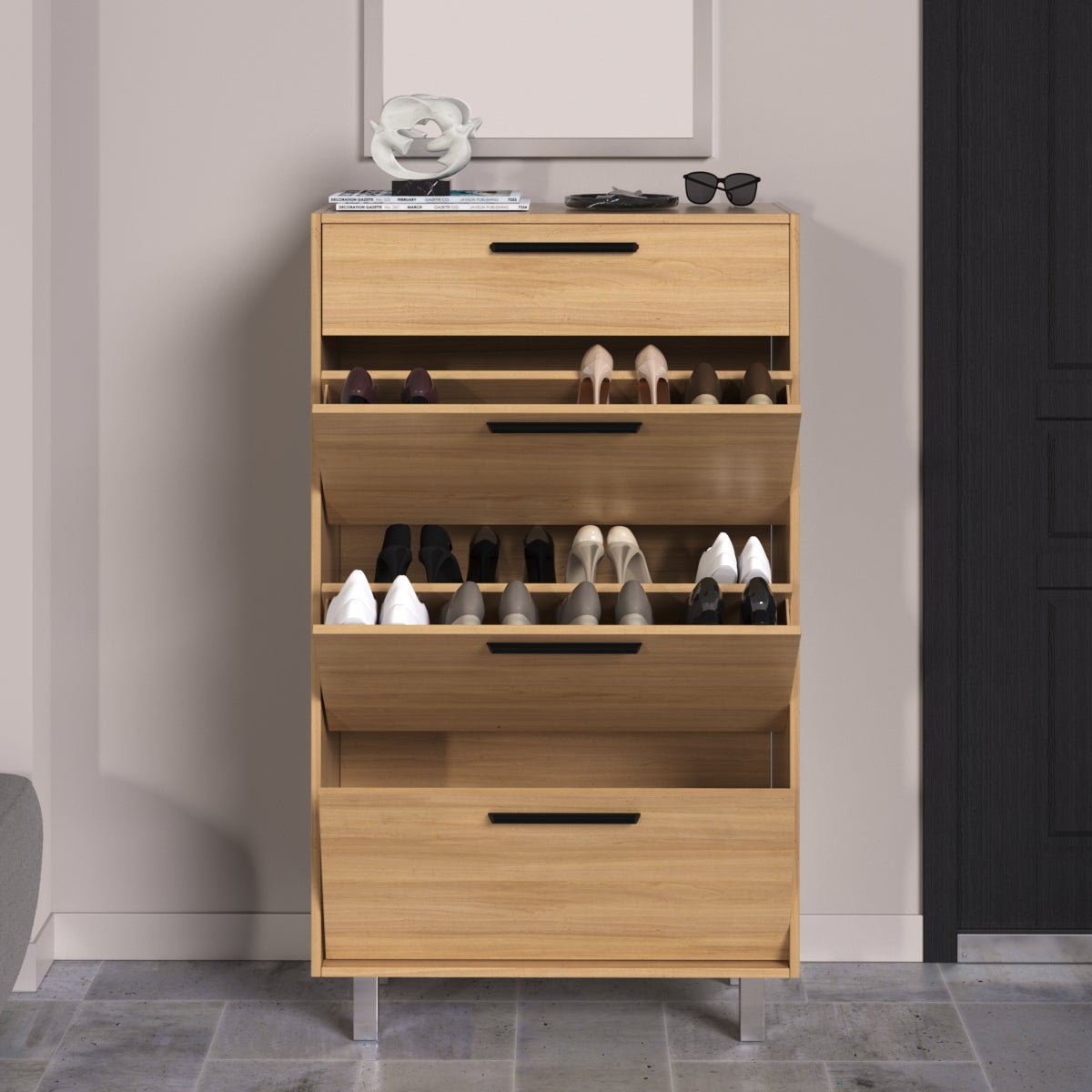 Custom Shoe Rack Rotating Drawers - Saveit