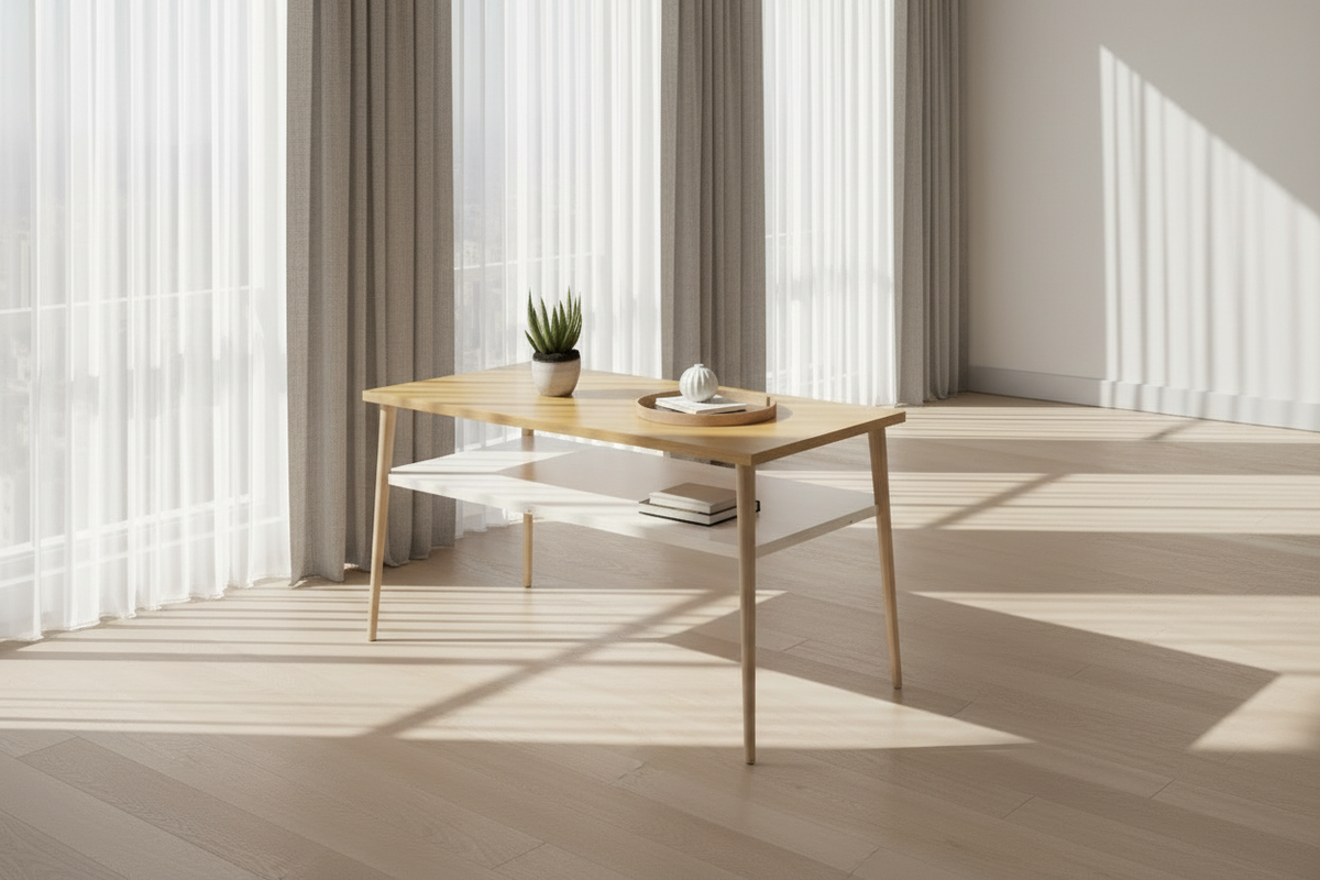 Custom Natural Wood Coffee Table