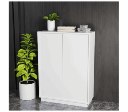 Closed Shoes Tower Shelf White 110 cm x 40cm x 80cm