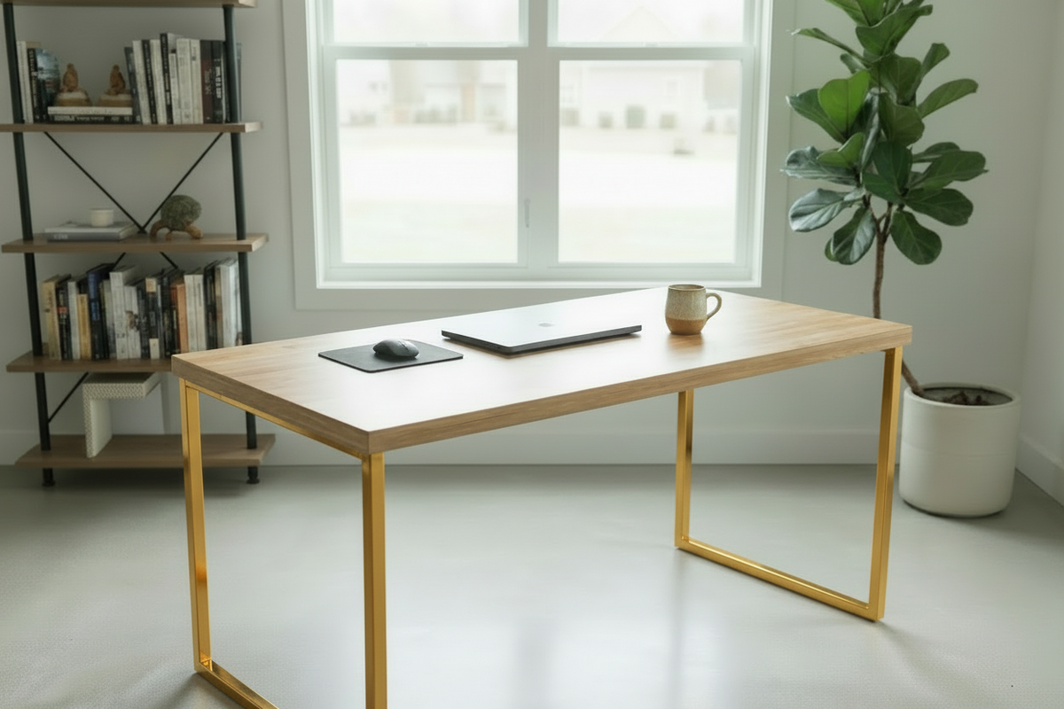 Versatile Desk - Choose from 3 Sizes and 4 Steel Legs Colors