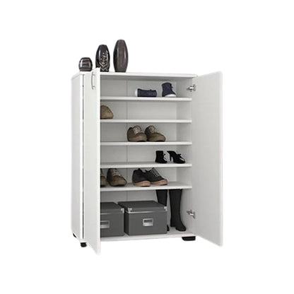 Closed Shoes Tower Shelf White 110 cm x 40cm x 80cm