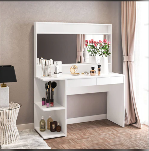 Makeup Vanity White 80 x 40 x 90 cm