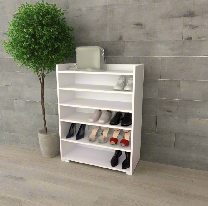 Shoe rack 27x70x120 cm White