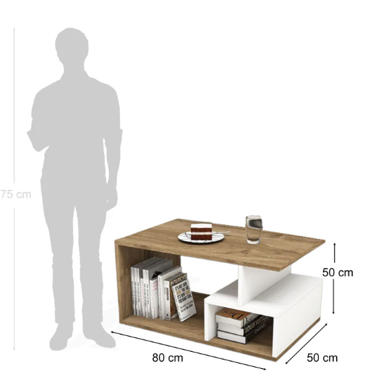 Modern table for living rooms 50 cm x 80 cm x 50 cm